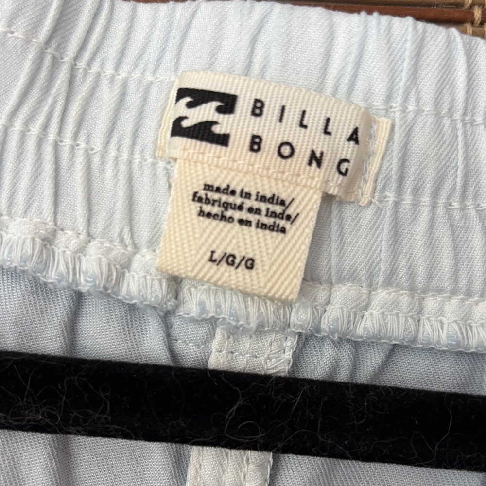 Billabong Light Blue Drawstring Casual Cotton Beach Shorts - Picture 2 of 6